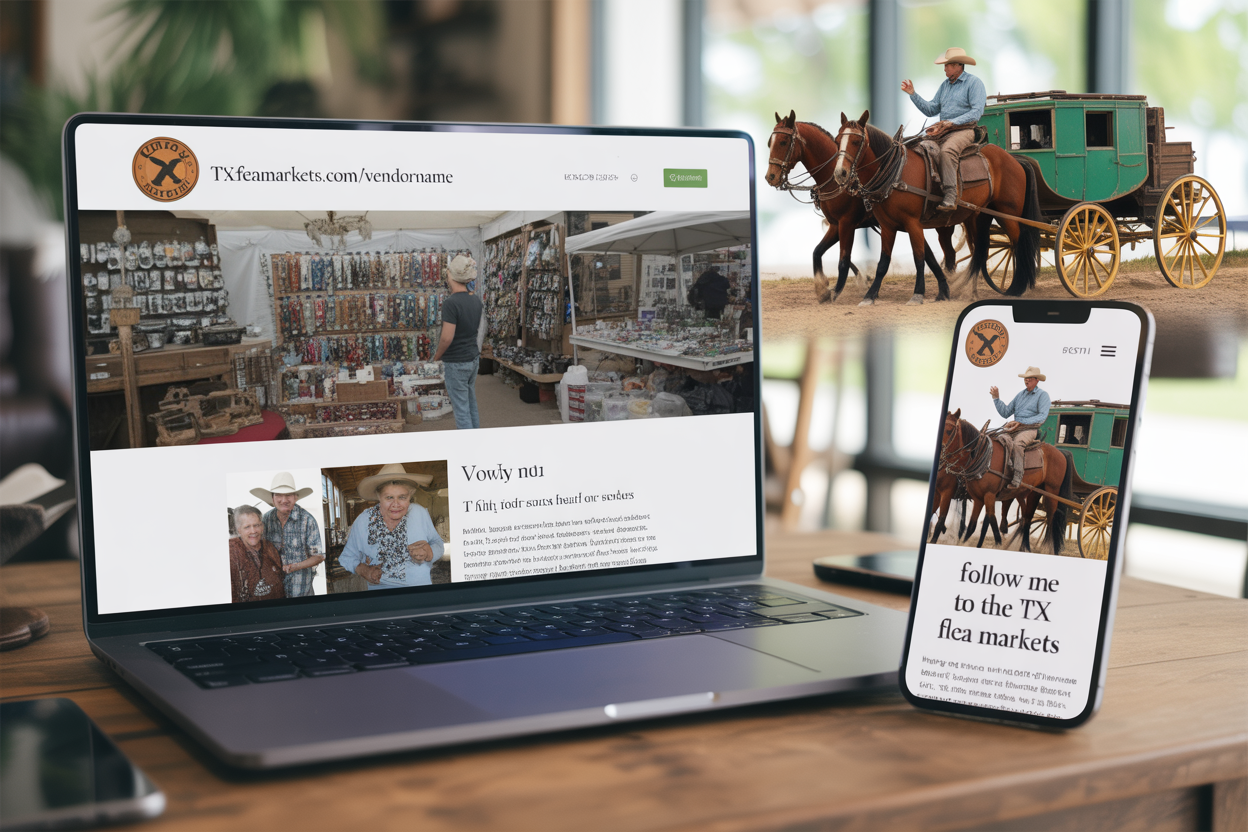 Website on laptop and phone